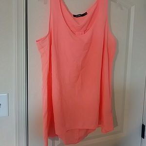 Eloquii bright melon tank top 16W